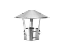 cubierta de chimenea Tapa de capó chimenea, cubierta protectora tubo estufa salida aire pared Exterior acero inoxidable para Tubo de Ventilación(125x250x210mm)