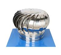 Cubierta de chimenea, ventilador de turbina eólica de acero inoxidable para conducto de humos, secadora y chimenea, salida de ventilación para techo de cobertizo con accesorios, resistente a la lluv