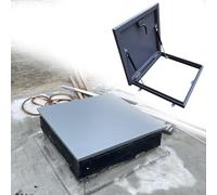 Cubierta de claraboya para ático, trampilla de Acceso al Techo con Amortiguador de Gas, burlete de Goma y cerraduras, Industrial para Tapa de alcantarilla y sótano (55 cm de Largo x 90 cm de