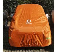 Cubierta De Coche Funda Para Smart Fortwo Outdoor Uv ProteccióN Solar Impermeable A Prueba De Viento A Prueba De Polvo Negro Tela Oxford