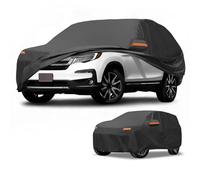 Cubierta de coche impermeable para todo tipo clima, protección contra la lluvia y el sol, cubierta exterior completa para Honda negro con cremalleras laterales izquierdas Proteger la pintura del coche