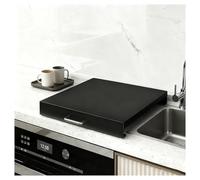 Cubierta de cocina de gas de alta calidad, protector superior de estufa con asas, amplía el espacio de la cocina, se adapta a cocinas eléctricas y encimeras (negro, 13.7 x 18.9 x 3.54 pulgadas)
