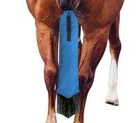 Cubierta de cola trenzada: protectora impermeable para cola de caballo, material no tejido duradero, correas laterales y cierre de hebilla, accesorios ligeros para el cuidado de caballos