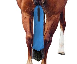 Cubierta de cola trenzada: protectora impermeable para cola de caballo, material no tejido duradero, correas laterales y cierre de hebilla, accesorios ligeros para el cuidado de caballos