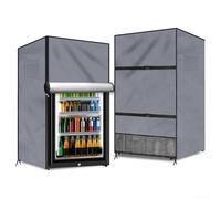 Cubierta de congeladores verticales, cubierta protectora de mini refrigerador de tela Oxford impermeable para exteriores, para la mayoría de congeladores verticales compactos de 3.0 cúbicos, negro