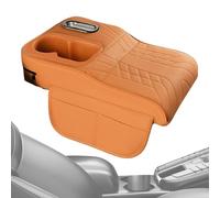 Cubierta de consola, almohadilla organizadora de coche para almacenamiento interior, cojín central de 7.87 pulgadas con portavasos, palabras de protección automática, herramienta de fácil instalación