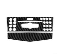 Cubierta de consola central de fibra de carbono para Clase C W204 2007-2010, decoración de moldura exterior resistente a altas temperaturas, para una fácil instalación, 2 piezas