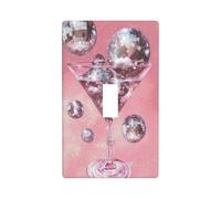 Cubierta de cristal llena de bolas de discoteca retro para interruptor de luz, decorativa, de un solo interruptor, 1 banda, placa de pared para cocina, granja, dormitorio, baño, decoración artística