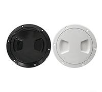 Cubierta de cubierta marina antideslizante de 5 pulgadas redonda, ABS hecha para uso en yates y barcos, proporcionando una solución impermeable y de puerto de inspección (negro)