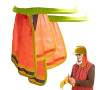Cubierta de cuello de sombrero, escudo de seguridad del cuello, tira reflectante | Protección UV Protección Sun Shade para construcción, trabajo al aire libre, accesorio de alta visibilidad con ta