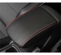 Cubierta De Cuero De Microfibra Para La Consola Central Del Interior Del Coche, Reposabrazos, Accesorios Embellecedores Para T-Roc 2019-2024 Ligero(Black-R-Thread)
