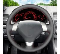 Cubierta de Cuero Negro para Volante de automóvil, para Honda Accord 7 Coupe Accord Euro 2003-2007 para Acura TSX 2004-2008 Cubierta para Volante de automóvil Cosida a Mano