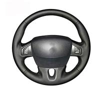 Cubierta de Cuero Negro para Volante de automóvil, para Renault Scenic (Grand Scenic) 2009-2016 Kangoo 2014-2019 Cubierta para Volante de automóvil Cosida a Mano