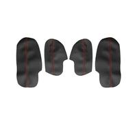 Cubierta de cuero suave for panel de puerta, compatible con Honda Accord 2008, 2009, 2010, 2011 y 2012, accesorios interiores for coche, pegatina for reposabrazos de puerta.(Black with red line)
