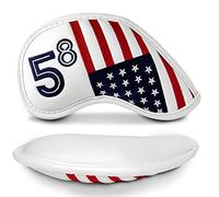 Cubierta de cuña de la bandera de Estados Unidos 58, cubierta de cuña de golf con bandera estadounidense 58 para Ping, Callaway, Mizuno, funda de cuero de primera calidad para cabeza de palo de golf
