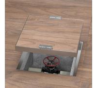Cubierta de desagüe cuadrada de acero inoxidable con asa, 74 x 74 cm, rejilla impermeable para patio, jardín, patio, diseño elegante para gestión de agua de lluvia y residuos
