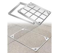 Cubierta de desagüe de acero inoxidable 304 para uso en exteriores, resistente a la corrosión, 60 x 80 cm, perfecta para patios, jardines y soluts impermeabilizantes