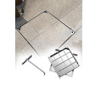 Cubierta de desagüe invisible de acero inoxidable 304 de 30 x 30 cm, resistente al óxido, ideal para desagües, pasarelas, uso al aire libre