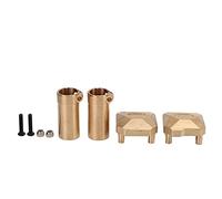 Cubierta de diferencial exterior del eje trasero delantero de latón RC y juego de adaptadores de eje recto trasero para coche Axial SCX10 II 1/10 RC