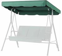 Cubierta de dosel for asiento columpio jardín 2 y 3 plazas, reemplazo silla, columpios for exteriores, tela Oxford impermeable, lavable, for patio, porche(B,164*114*15cm)