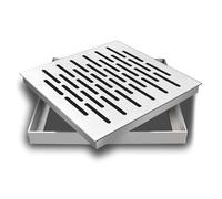 Cubierta de drenaje cuadrada de acero inoxidable 304, bloqueador de desechos para ducha y jardín, 300 x 300 x 20 mm, resistente al óxido y