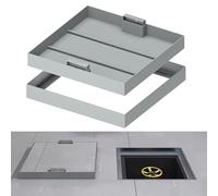 Cubierta de drenaje cuadrada de acero inoxidable con base y ganchos, impermeable, ideal para baño, cocina, uso al aire libre, diseño elegante para interiores modernos