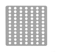 Cubierta de drenaje cuadrada de acero inoxidable de 15 x 15 cm, recogedor de pelo de baño al aire libre para filtro de hojas, rejilla de drenaje de suelo para ducha y patio