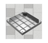 Cubierta de drenaje cuadrada en el suelo, tapa de tanque séptico para jardín y patio, 70 x 70 cm, cubierta de acceso impermeable, tapa resistente para uso en exteriores