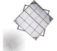 Cubierta de drenaje de acero inoxidable 304 y rejilla de terraza al aire libre de 40 x 40 cm para tanque séptico para patio y pavimento