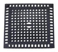 Cubierta de drenaje de acero inoxidable, atrapapelos, filtro de fregadero de baño, rejilla cuadrada resistente al óxido 304, 123 mm para suelo de ducha (negro)