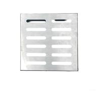 Cubierta de drenaje de acero inoxidable con marco | Rejilla antideslizante 201 SS para zanja de drenaje al aire libre | Adecuado para residencial y munic (200 x 200 x 30 x 3 mm)