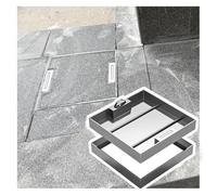Cubierta de drenaje de acero inoxidable InGround para entrada y zona de estacionamiento (80 x 50 x 5 cm) resistente a la corrosión HeavyDu tapa de acceso a rejilla