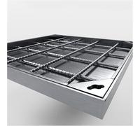 Cubierta de drenaje de acero inoxidable para exteriores, marco de acero de doble capa, rejilla resistente para entrada, patio, jardín, resistente al óxido, fácil instalación