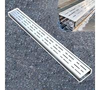 Cubierta de drenaje de acero inoxidable para exteriores, rejilla de canal estrecho para piscina, patio y sótano, solución de drenaje de agua poco profunda extraíble para una gestión eficaz del drenaje