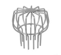 Cubierta de drenaje de acero inoxidable para malla protectora de canalones de techo, protector de tubería redondo antibloqueo con ajuste flexible para bajantes de 50/75/110/160/200 mm, plateado (para