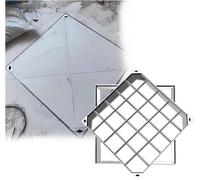 Cubierta de drenaje de acero inoxidable para zonas de alto tráfico, tapa invisible F para alcantarillado para pares, aceras y jardines (50 x 70 cm)