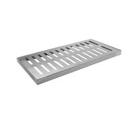Cubierta de drenaje de acero inoxidable resistente con cepillado antideslizante y diseño de doble listón para un flujo de agua eficiente en varios entornos al aire libre (200 x 400 x 20 x 2 mm)
