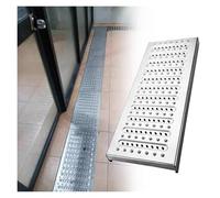 Cubierta de drenaje de balcón antibloqueo, rejilla de drenaje de acero inoxidable para patio, jardín, cocina de hotel, entrada, tapa de drenaje de alcantarillado, paquete de 2