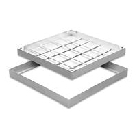 Cubierta de drenaje de boca de acero inoxidable resistente, cámara de inspección duradera para patio, jardín, escuela y patio, diseño resistente al óxido de larga duración