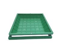 Cubierta de drenaje de césped de resina invisible, cuadrada/redonda, 80 x 80 cm, para uso en exteriores, resistente a la intemperie, tapa de lavabo en D para jardín o patio