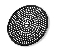 Cubierta de drenaje de ducha de acero inoxidable 304 con silicona colador de desagüe para bañera tapón para el pelo protector de drenaje para el suelo color negro mate de 4.33 pulgadas redondo plano