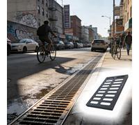 Cubierta de drenaje de hierro fundido de alta resistencia personalizable, agujeros de 2,5 cm, 40 x 50 x 2 cm, rejilla de drenaje duradera para un drenaje eficiente del agua y protección del canal.