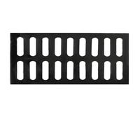 Cubierta de drenaje de hierro fundido resistente, 3 cm de grosor, drenaje eficiente, evita la obstrucción de los desechos, 25 x 50 cm, ideal para uso en exteriores y fiable