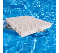 Cubierta de drenaje de piscina de ABS duradera para piscinas elevadas, pasarelas y balcones, 25 x 100 cm, entrelazada, fácil instalación, 1 pieza