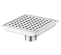 Cubierta de Drenaje de Piso de Acero Inoxidable Inserción de azulejo de Rejilla de Ducha Cuadrada Anti Clog Baño Frega de desechos Rejilla de residuos Fácil instalación Resistente a la corrosión 50mm