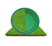 Cubierta de drenaje decorativa para macetas, tapa de acceso compuesto de resina oculta, tapa de drenaje redonda extraíble (80 x 80 cm) para jardín y patio