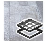 Cubierta de drenaje en el suelo de acero inoxidable, tapa cuadrada oculta para tanque séptico para jardín, camino, paisaje al aire libre y solución discreta de acceso a aguas residuales