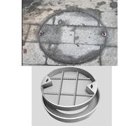 Cubierta de drenaje extraíble para uso en exteriores, elegante diseño plano para jardín, césped y acera, aberturas de drenaje de 100 cm