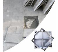 Cubierta de drenaje extraíble resistente de 40 x 40 x 5 cm, tapa cuadrada para tanque séptico, tapa de acceso plana duradera para caminos/patio al aire libre, cubierta de lavabo de purificación