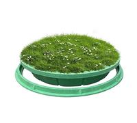 Cubierta de drenaje invisible de 60 cm, tapa redonda de resina para jardín, tanque séptico subterráneo, duradera y estética, perfecta para paisajismo de césped y uso al aire libre.